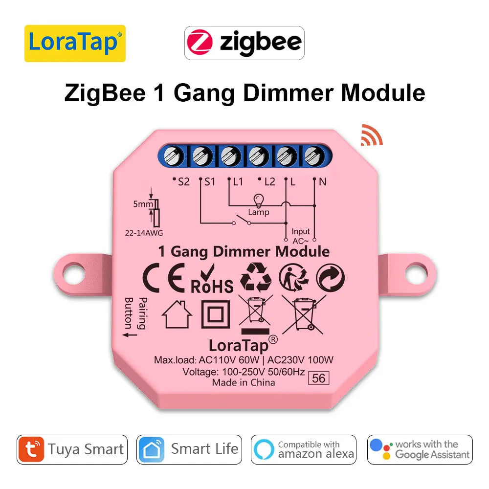 LoraTap Tuya Smart Life ZigBee WiFi Light Switch Module Dimmer Energy Monitor App Remote Control Alexa Google Home Voice Control - Home Smart Direct