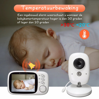 Wireless Baby Monitor with LCD Screen and Night Vision Camera