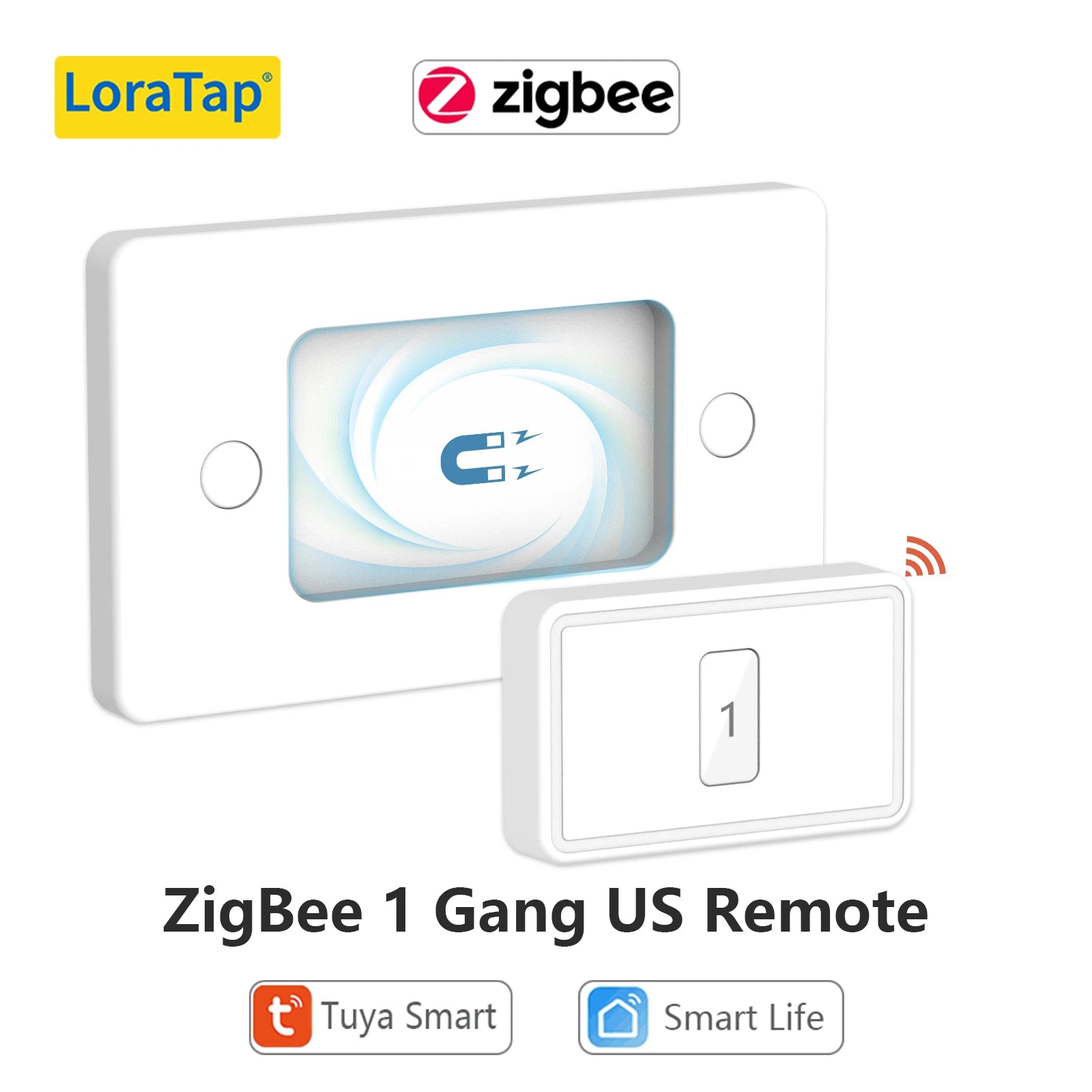 LoraTap ZigBee 3.0 Wireless 1,2,3 Push Button US Remote Tuya Scene Automation Control by Switch Smart Life App Mesh - Home Smart Direct