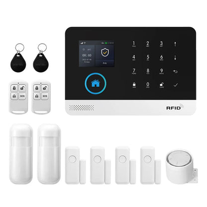 PGST WiFi GSM 2G Tuya Smart Life Home Alarm Security System Kit Alexa Automation Alarm Security Protection Door Motion Detector - Home Smart Direct