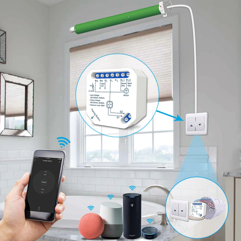 Sants Module List Smart Curtain Module Switch with WiFi Remote Control – Saints ...